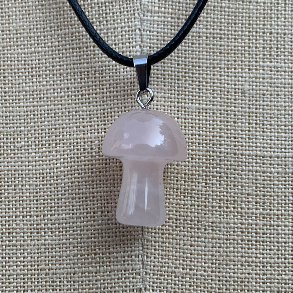 Handmade Genuine Stone Mushroom Amulet Necklace - Picture 7 of 10